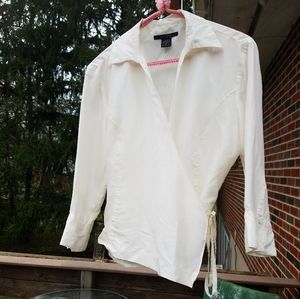 100% Silk Wrap Blouse